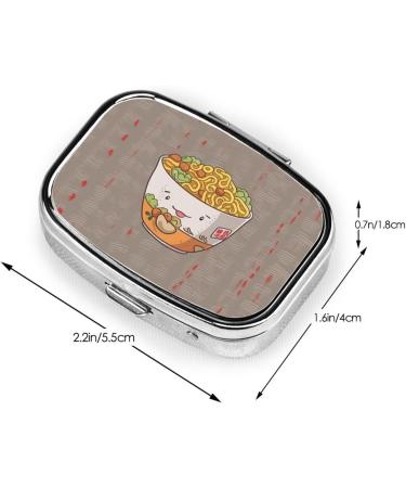 Egg Cup Noodle Ramen Pill Case | Cute 2 Compartment Travel Pill Box Organizer for Purse | Perfect Gift - Buy Online on GoSupps.com