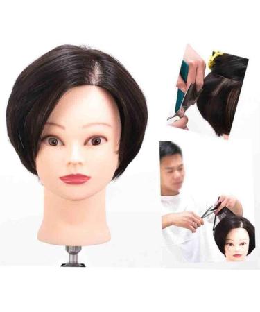 ZHJING Fashion Training Head - 10-inch Human Hair Makeup Dummy for Salon Practice Hot Dyeing & Trimming - Buy Online on GoSupps.com