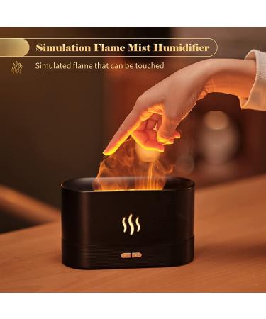 InFanso Essential Oil Diffuser BDQ701 180ml - Aromatherapy Ultrasonic Cool Mist Diffuser with Waterless Auto Shut-Off - 2 Mist Modes & Flame Lights - Home/Office (Black) - Buy Online on GoSupps.com