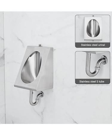 304 Stainless Steel urinals Induction Wall-Mounted Drainage Public Toilet urinals Square Wall-Mounted Men's urinals Bathroom Accessories for Homes Hotels Schools - Buy Online on GoSupps.com