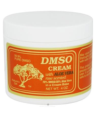 Natures Gift Dmso Cream with Aloe Vera Rose Scented - 4 Oz (Pack of 12)