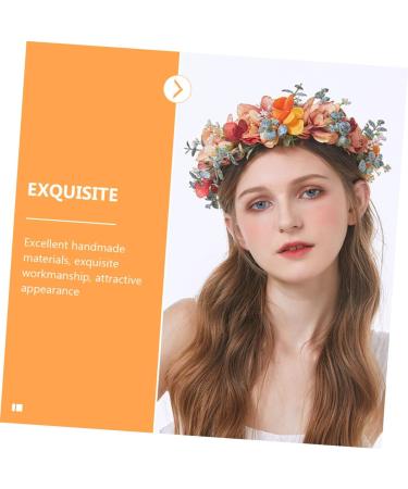 MAGICLULU Wreath Tiara Hair Bands Head Band Fall Garland Green Crown Headband for Girls Flower Girl Headpieces for Wedding Flower Headbands Flower Hair Accessories Autumn Miss - Buy Online on GoSupps.com