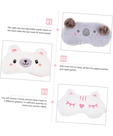 Beaupretty 6 Pcs Plush Eye Masks | Furry Cartoon Sleep Masks & Blackout Eye Covers for Adults | Travel Cotton Eye Patches - Buy Online on GoSupps.com
