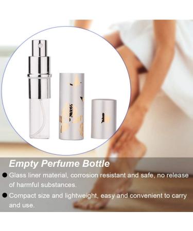 10ml Aluminum Perfume Spray Bottle Flower Pattern Atomizer for Perfume Toner Serum (Silver) - Buy Online on GoSupps.com