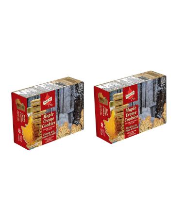 Turkey Hill Sugarbush 100% Pure Canadian Premium Maple Syrup Cream Filled Cookies - All-Natural Maple Leaf Shape Delicious Cookies (2 Pack Cream Cookies) 325 g (Pack of 2)
