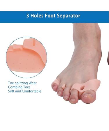 5 Pairs Soft Gel Toe Separator Spacers for Bunion Valgus Correction - Buy Online on GoSupps.com