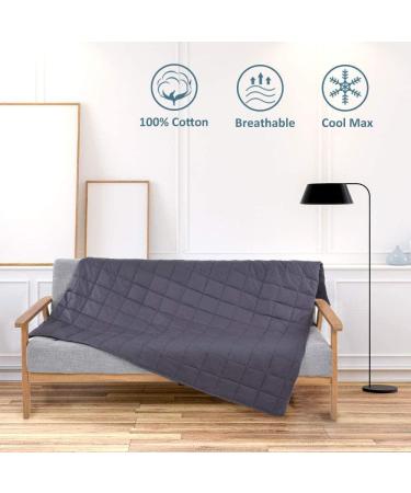 4.5 kg Heavy Weighted Blanket with Duvet Cover - Sleep & Stress Relief for 49-63 kg - 122 x 183 cm - Comfortable White Design - International Shipping - Buy Online on GoSupps.com