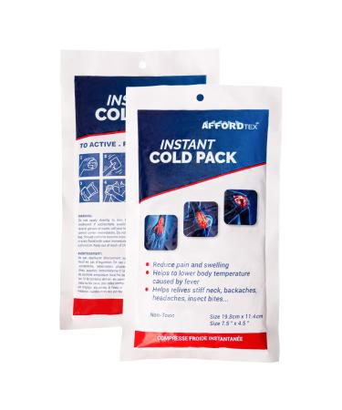 Instant Cold Pack - 6 Count - 7.5 inches x 4.5 inches - Does NOT Need REFIGRITION -Excellent Cold Pack for Traveling , Sporting, Hiking & ect.-Reduce Pain and Swelling
