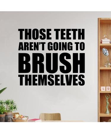 LMMIXEE Motivational Vinyl Wall Sticker - 'Those Teeth Aren't Going' Removable Farmhouse Wall Art for Bedrooms Living Room & Office - 71.1 cm Style-3 - Buy Online on GoSupps.com