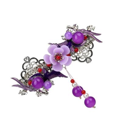 Beaupretty Women Flower Hairpin hairpin rhinestone elegant pin styling clip rhinestone bobby pin flower for women ponytail holder clip China rhinestones dense Miss Retro Women Hairpin