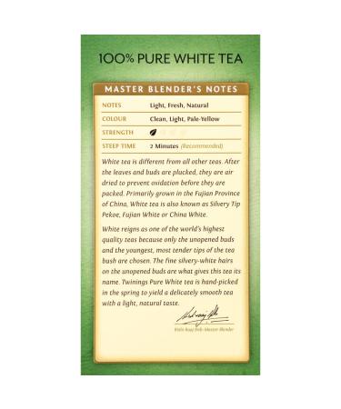 Buy Twinings Fujian Pure White Tea - Box of 20 Tea Bags | Premium Chinese Tea - Buy Online on GoSupps.com