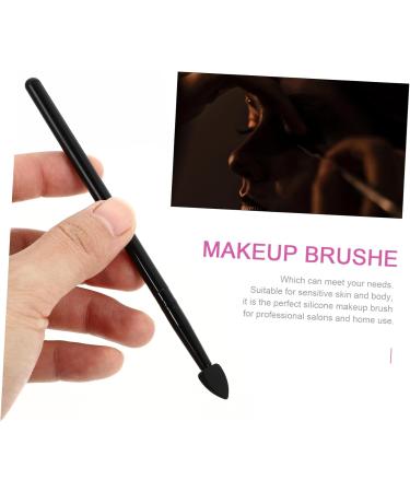 AUTSUPPL 5pcs Silicone Eyeshadow Brush Eye Shadow Applicator Eye Shadow Brush Makeup Lipstick Black Aluminum 13x1cm Black - Buy Online on GoSupps.com