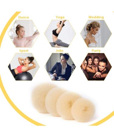 4-Piece Hair Donut Bun Maker Set & 10 Hairpins - Easy Hair Accessories for Dancers & Everyday Styles - Buy Online on GoSupps.com