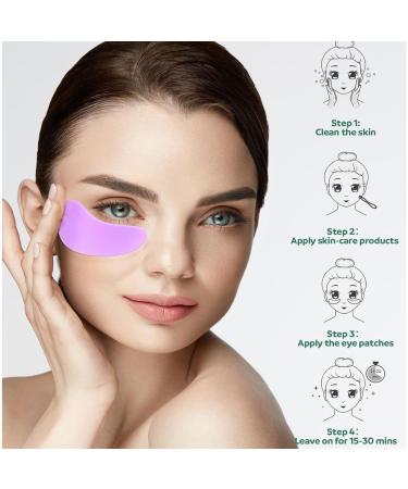 3 Pairs Silicone Reusable Eye Patches | Anti-Aging Under Eye Masks for Fine Lines & Wrinkles (Pink White Purple) - Shop Now - Buy Online on GoSupps.com