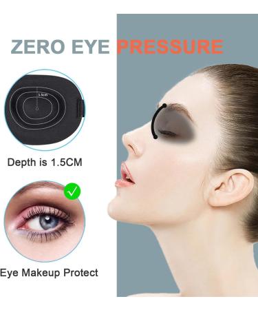Sleep Masks for Men & Women - Blackout Eye Cover for Travel 3D Sleep Mask for Side Sleepers Adjustable Soft Blindfold - Buy Online on GoSupps.com
