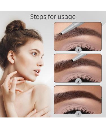 Double Tip Lower Eyelash Pencil - 2024 New 3D Waterproof 2 Tip Eyelash Pen Eye Liner Liquid Eyeliner - Dual Pronged Bottom Eyelashes Pen Waterproof Liquid Eyeliner for Natural Eye Makeup (Brown-2pcs) - Buy Online on GoSupps.com