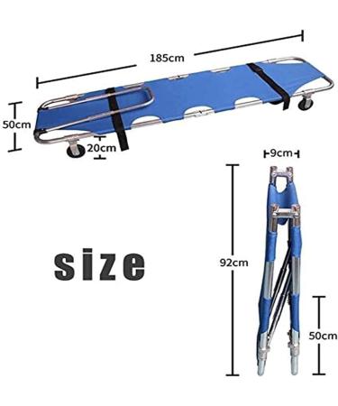 Portable Pushable Rescue Stretcher 4 Wheel Aluminum Alloy Folding Stretcher Simple Stair Wheeled Towing Stretcher for Fire Rescue - Buy Online on GoSupps.com