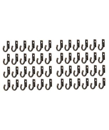 Cabilock 100 Pcs Hook up Wall Mount Key Holder Metal Trim Wall Coat Hooks Hanger Towels Hook Small Hook Rural 2.2X1.7cmx2pcs Assorted Colorx2pcs