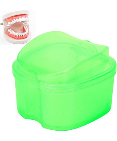 Denture Bathing Box - Soaking Container for Artificial Teeth with Sieve Basket | Colored Storage Box (Green) - Buy Online for International Shipping - Buy Online on GoSupps.com