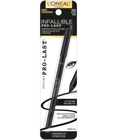 Buy L'Oreal Infallible Pro-Last Waterproof Eye Pencil - 930 Black (0.042 oz) - Buy Online on GoSupps.com