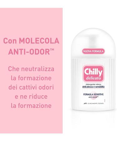  Italian Gourmet E.R. Chilly Delicato 6-pack of intimate cleansers for intimate hygiene with odor-fighting molecule Gentle and soothing formula pH 5 200 ml + Italian Gourmet polpa 400 g - Buy Online on GoSupps.com