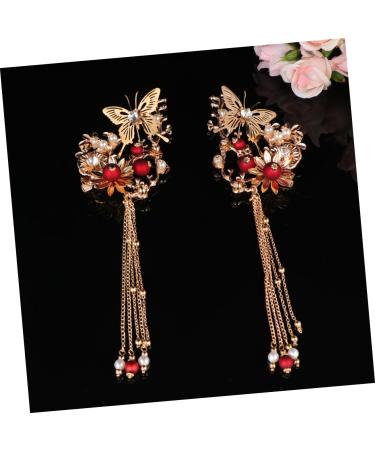 Beavorty 3 Pairs rhinestone Hair Combs chinese hair clips with tassel japanese hair pins for women japanese flower hair pin flower tassel hair clip retro decor barrettes woman girl geisha - Buy Online on GoSupps.com