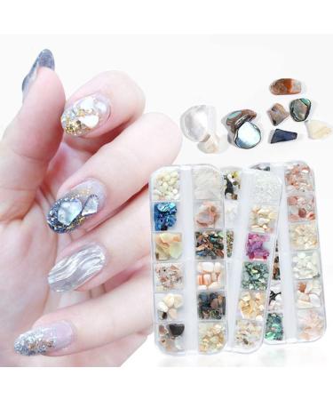 2 Sets nail shell flakes 3D Nail Art Decoration DIY nail art Nail Art Crushed Shell Decoration manicure decoration Nail Art Sequins Decoration nail art accessories carapace Fashion Picture 1 - Buy Online on GoSupps.com