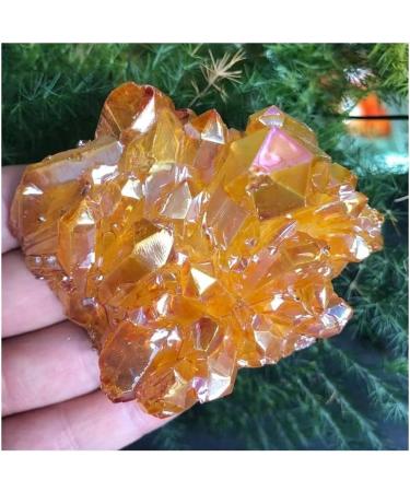 for Natural Quartz Cluster Crystal StoneElectroplated Colorful Crysral Cluster Specimen Home Gifts 1pcsGift ERTEYIN 100-150g - Buy Online on GoSupps.com
