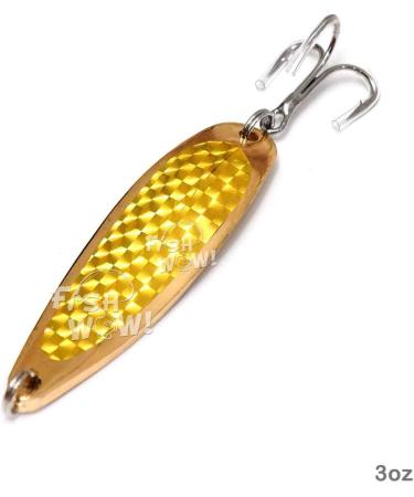 4pcs 3oz 6inch Fishing Spoon Set with Treble Hook - Gold & Silver | Fish Wow! - Buy Online on GoSupps.com