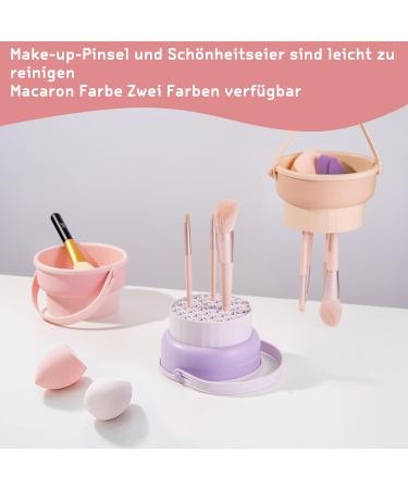 Makeup Brush Cleaning Mat Silicone Makeup Brush Holder Foldable Makeup Brush Scrubber Pad Cleaning Mat Drying Hook Daily Storage 3-in-1 Portable Makeup Tool (Pink) - Buy Online on GoSupps.com
