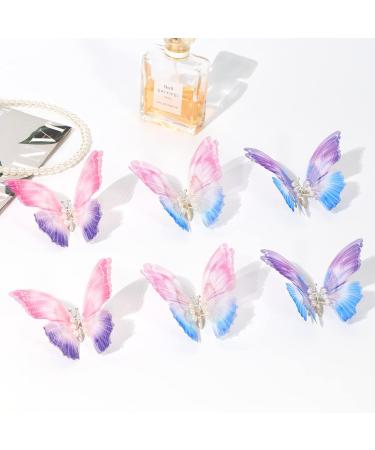 Arqumi Butterfly Hair Clips 6PCS - Colorful 3D Moving Wings Hair Accessories for Girls, Teens, and Women - Cute Dancing Butterfly Clips - Buy Online on GoSupps.com