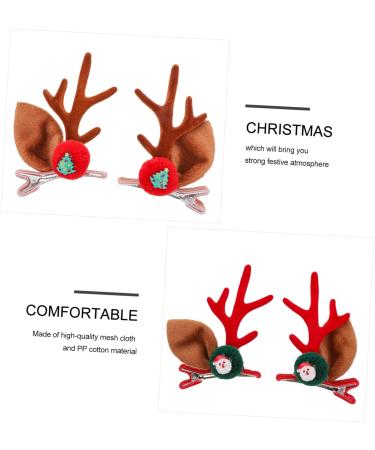 minkissy 6 Pairs Christmas Antler Hair Clip Christmas Hair Clips Antler Hairpins Red Hair Clips Hair Accessory for Girls Christmas Cosplay Accessories Antler Ear Headpiece Kids Hairpin Cute - Buy Online on GoSupps.com