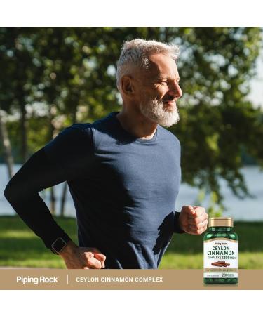 Piping Rock Ceylon Cinnamon Capsules 1200 mg | 200 Count | Complex Herbal Extract Supplement for Women and Men | Vegetarian Non-GMO Gluten Free - Buy Online on GoSupps.com