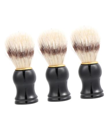 Doitool 3 STK Razor brush for men Natural cosmetics Men Care Beard Care Bart Care Men's Gift Ende Men's Care Bearing Brush Nylon brush hair Razor brush make-up brushes