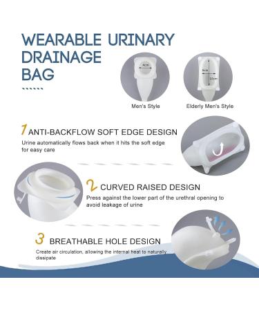 Portable Male Urine Collector Bag | Wearable Urinal for Men | Silicone Urinary Drainage Bag for Bedridden Patients - Buy Online on GoSupps.com