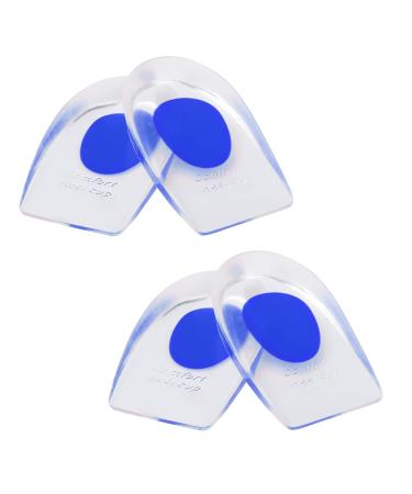 2 Pair Silicone Gel Heel Cups Heel Cushion Pads for Plantar Fasciitis Medical Grade Shoe Inserts Silica Orthotic Gel Pads Cushions Insole for Bone Spurs Pain Relief Sore Heel Pain and Foot Care