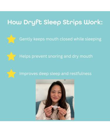 Dryft Sleep Strips (30 Pack) - Gentle Sleep Aid Mouth Tape for Improved Sleep, Snoring Prevention, and Mouth Breathing Reduction - Odor Free - Made in USA - Buy Online on GoSupps.com