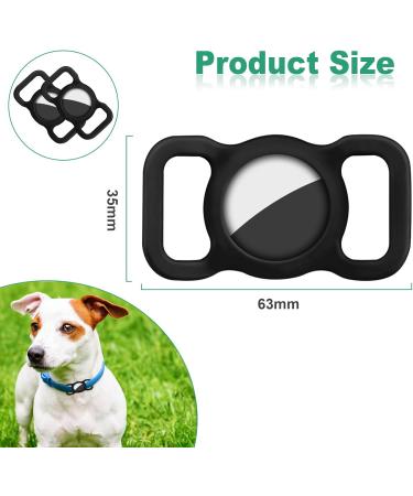 Ainiv Silicone Protection Case for Apple Airtag - 2 Pack Black Silicone Covers for Dog Cat Tracking Accessories - Buy Online on GoSupps.com