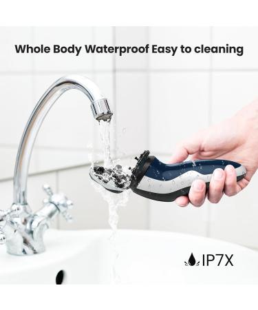 SweetLF Electric Razor for Men - 100% Waterproof Rechargeable Shaver with Pop-Up Beard Trimmer | Cord & Cordless Floating Head (Navy Blue) - Shop Now - Buy Online on GoSupps.com