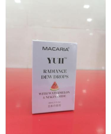 MACARIA YUII Dew Drops Vitamin E Glow Serum with Watermelon and Niacinamide for Bright and Even Skin Japanese Recipe - Buy Online on GoSupps.com