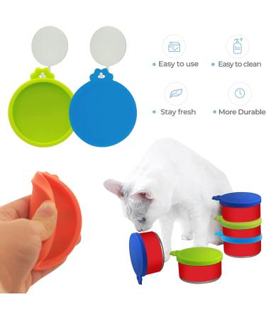 Yobbai 6 Pack Cat Food Can Lids - BPA Free Silicone Covers for Cat Food Cans - Buy Online on GoSupps.com