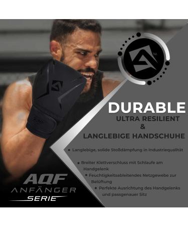 AQF Boxing Gloves - Premium Leather MMA Gloves for Men Women & Kids | Kickboxing Muay Thai Martial Arts | 4-16 oz Options - Buy Online on GoSupps.com