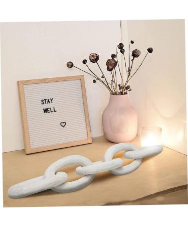 ABOOFAN Coffee Table Decor Wood Decor Tiered Tray Deocr Wall Art Decor Crafts Vintage Hanging Chain Office White 55x10cm - Buy Online on GoSupps.com