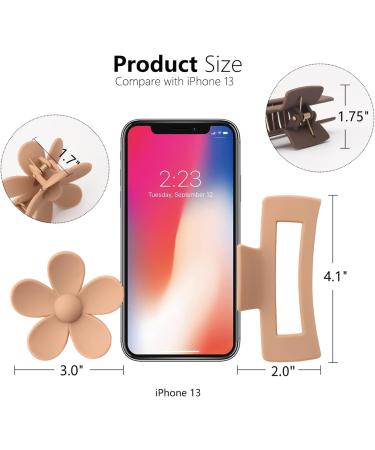 8Pcs Medium Claw Hair Clips | Matte Rectangle Small Hair Claw Clips | Nonslip Hair Jaw Clips | Warm Color | For Women, Girls, Thin/Medium Thick Hair - Buy Online on GoSupps.com