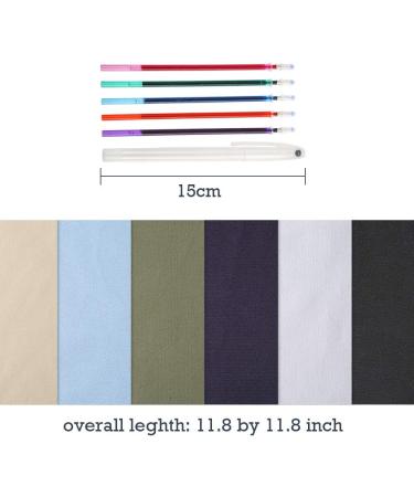 Caydo 6-Piece Embroidery Fabric Set with Water-Soluble Pens - 11.8x11.8 Inch for Projects & Decoration - Buy Online on GoSupps.com