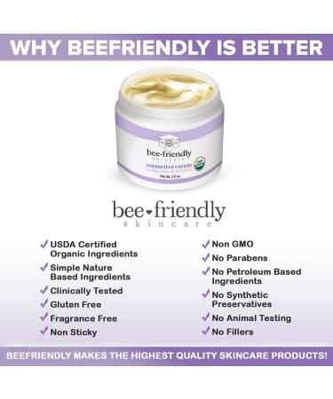 BeeFriendly Organic Corrective Cream USDA Certified Face Moisturizer Rich Revitalizing Facial Night Cream For Sensitive Skin Aids With Fine Lines Wrinkles Crows Feet Eyes Face Neck 2 oz 2 Ounce (Pack of 1) - Buy Online on GoSupps.com
