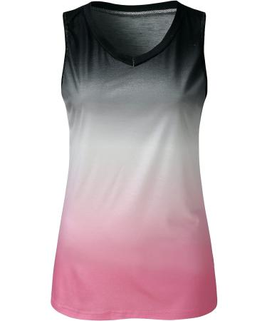 Women's Floral Printed Zipper V Neck Camisole Tank Top - Pink, Medium - Buy Online on GoSupps.com