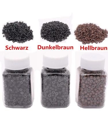 Buy Eunice 1000 Microring Extensions - Silicone Hair Bonding Tool for I-Tip Real Hair Extensions (Black) - International Shipping Available - Buy Online on GoSupps.com