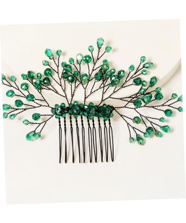 VINTORKY Green Branches and Leaves Hair Comb Crystal Bride Wedding Hair Comb Bride Crystal bridal hair comb rhinestone barrettes crystal leaf hair comb bridesmaid vintage rhinestones Metal - Buy Online on GoSupps.com