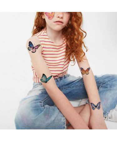 CHARLENT Butterfly Temporary Tattoos - 12 Sheets Realistic 3D Designs for Women & Girls | Party Favors & Decoration - Buy Online on GoSupps.com